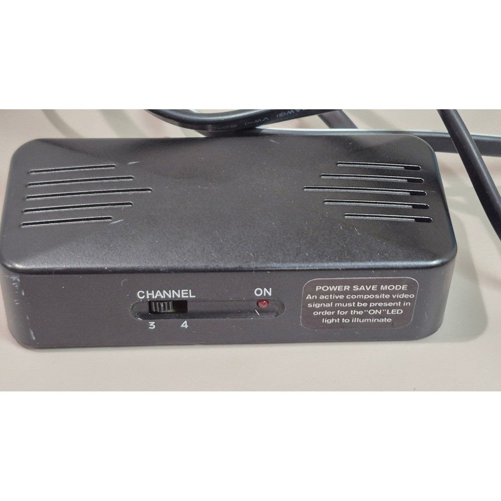 RF Modulator 6203 Composite RCA to Coaxial RF Converter Channel 3 4 Switch Black