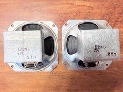 Pair Carbonneau Vintage ALNICO 4 ” 16 ohm Tested Good Speaker