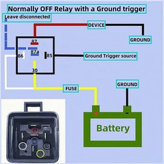 Losato 40/30 amps 12VDC 5-pin Waterproof Relay, Heavy-Duty 12/16AWG…