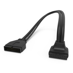 24cm USB 3.2 Gen 2 Internal Adapter, 20-Pin M/F, 10Gbps, Outward Type, Black