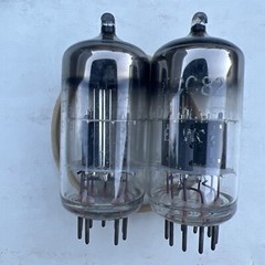 (4) ECC82 1970s Germany Fat Bottle Sturdy Body Wide Support Rod 12AU7 Tube NOS