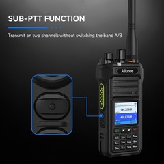 Retevis HA1UV Dual Band UHF &VHF FM IP67 256CH 2800mAh Two Way Radio NOAA VFO