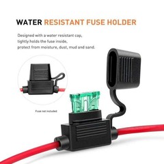 10X/Set Inline Fuse Holder to Accept 30A 12V Mini Blade Fuses Splash Proof Car