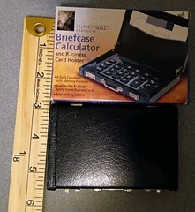 Vintage 2000s Briefcase Calculator And Card Holder w/ Original Box
