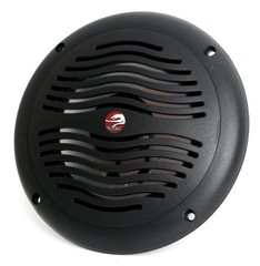 6 1/2″ 2-Way Waterproof Black Marine Speaker – 6.5 Inch Integral Grill RV Boat