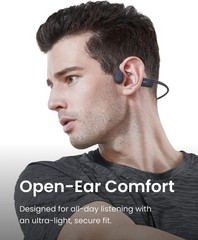SHOKZ OpenRun – Open-Ear Bluetooth Standard Size+Magnetic Charging, Black