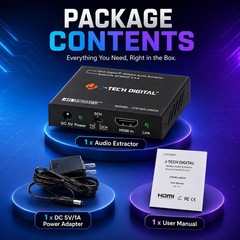 HDMI Audio Extractor Converter SPDIF 3.5MM Output – HDCP 2.2