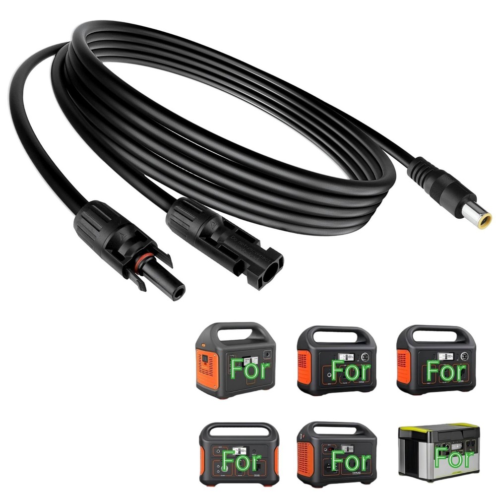 8mm to Solar Panel Extension Cable 16.5FT for Jackery/Anker/EBL/BLUETTI