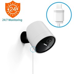 25ft Weatherproof Micro-USB Charging Cable for SimpliSafe Outdoor Cam