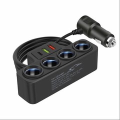 7-in-1 4Way Car Cigarette Lighter Socket Splitter Fast Charger Power Adapter 12V