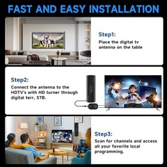 2026 5000+ Mile Digital TV Antenna – Free HDTV with 360° Reception & 8K Support