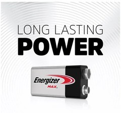 Energizer MAX 9V Batteries (6-Pack), 9-Volt Alkaline Batteries