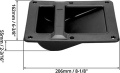 4 Pack Recessed Plastic Speaker Cabinet Handles 6.38×8.5×2 Inch Black For Cases!