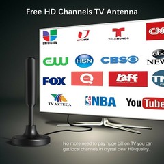 5600Miles Digital TV Antenna Indoor HDTV Amplified Signal Booster 4K HD 1080P
