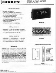 Genuine Gralex Ind. 30 DPM 1.999 Volt 0.05% Unconditional 10 years guarantee