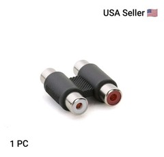 2 RCA Female to Female F/F Video Connector Converter Adapter for TV DVD HDTV AV