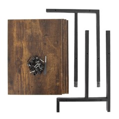 Rustic 4-Tier Media Stand for Record Player Stereo Bracket Country Style US