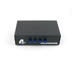 4-Port RCA Composite Video Audio AV Switch Selector Switcher Splitter Box 4-Wayp