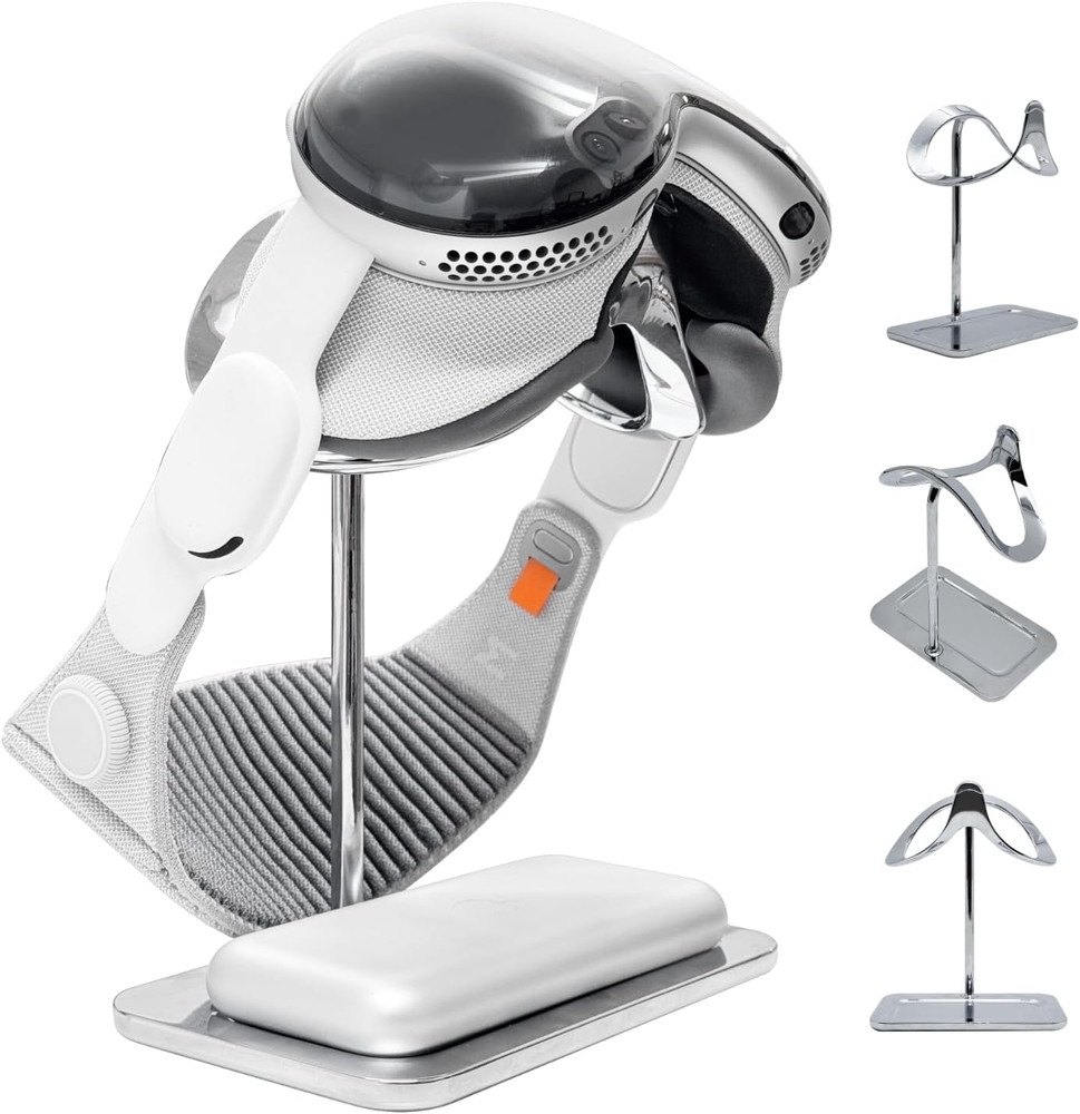 Vision Pro Stand with Battery Holder – Premium Heavy Duty Base
