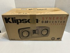 Klipsch Synergy C-10 Center Speaker Black Excellent Condition Tested Works