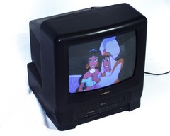 Goldstar GCV 1324M 13 CRT TV VCR Combo Retro Gaming VHS Player Tested Works Rare