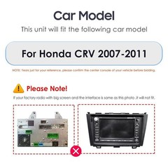For Honda CRV 2007-2011 Carplay Android 15 Car Stereo Radio Navi GPS+Camera 64GB