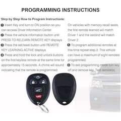 2Pack 5-Button Keyless Entry Remote For Chevrolet For GMC For Cadillac 2007-2016