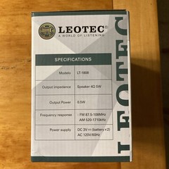 LEOTEC AM/FM Radio Black Best Reception, AC or Battery Operated Portable Radio
