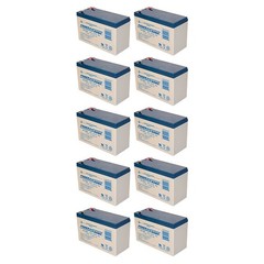 Power-Sonic 12V, 7Ah, AGM F2 Battery Compatible with Ryobi 791-182391B – 10 Pack
