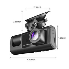 Dash Cam HD WIFI Car Dual Lens Front/Rear/Inside Video Recorder Camera G-sensor