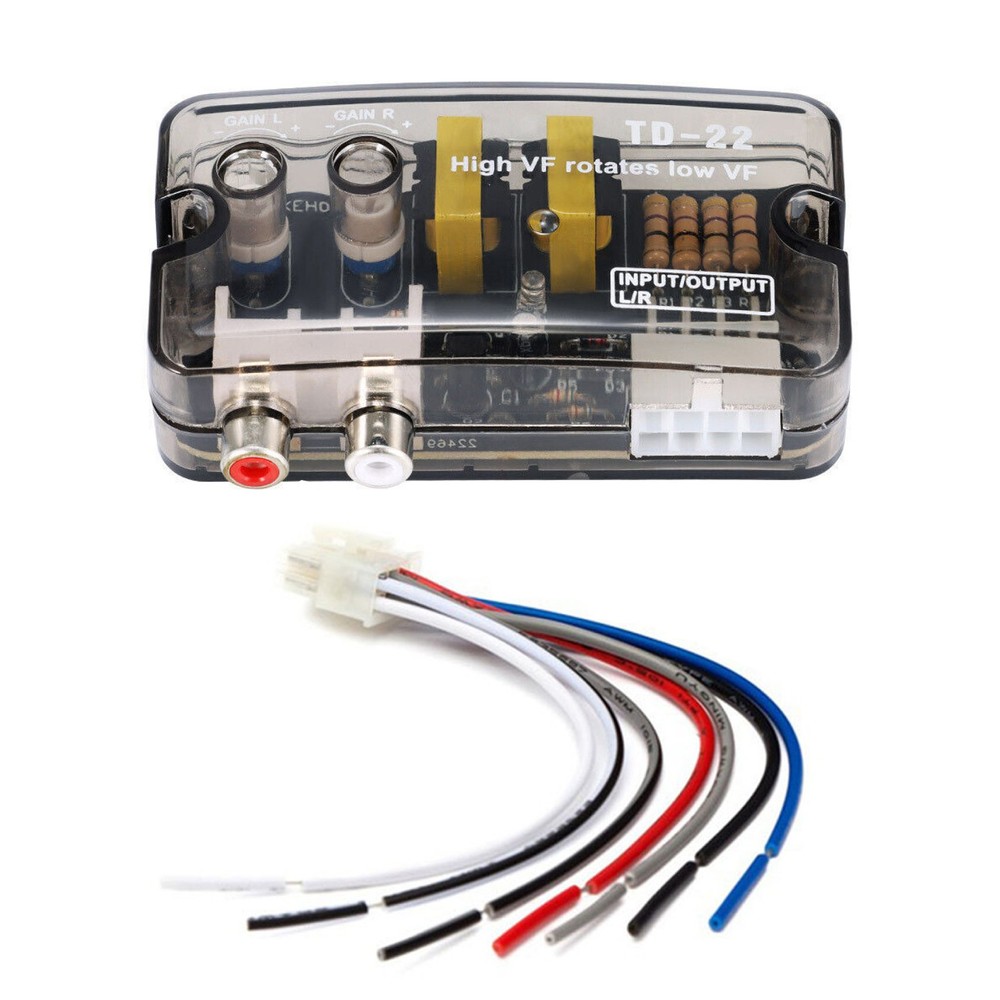 12V Car Stereo Speaker Output to RCA Output Adapter Speaker Level Converter N