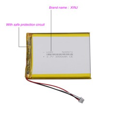 3.7V 3000mAh 11.1Wh Rechargeable polymer Li Battery 505573 Lipo JST 3pin 1.5