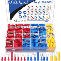 Qibaok 1500Pcs Wire Connectors – Insulated Electrical Wire Terminals (Copper) –