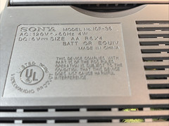 Sony ICF-36 Portable AM, FM Radio – BRAND NEW – AC or battery
