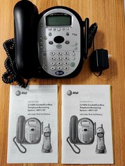 AT&T Corded Telephone Answering System Model 1487 TESTED w/ Pwr. Adapter, Manual