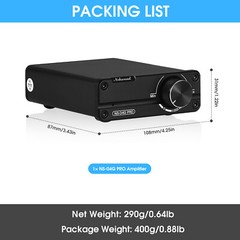 Nobsound NS-04G PRO Stereo Digital Power Amplifier HiFi Home Audio Amp 100W*2
