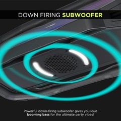 Altec Lansing Black Waterproof Bluetooth Speakers with 20 Hours Battery Life
