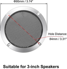 Uxcell 2Pcs 3″ Speaker Grill Mesh Decorative Circle Woofer Guard Protector Cover