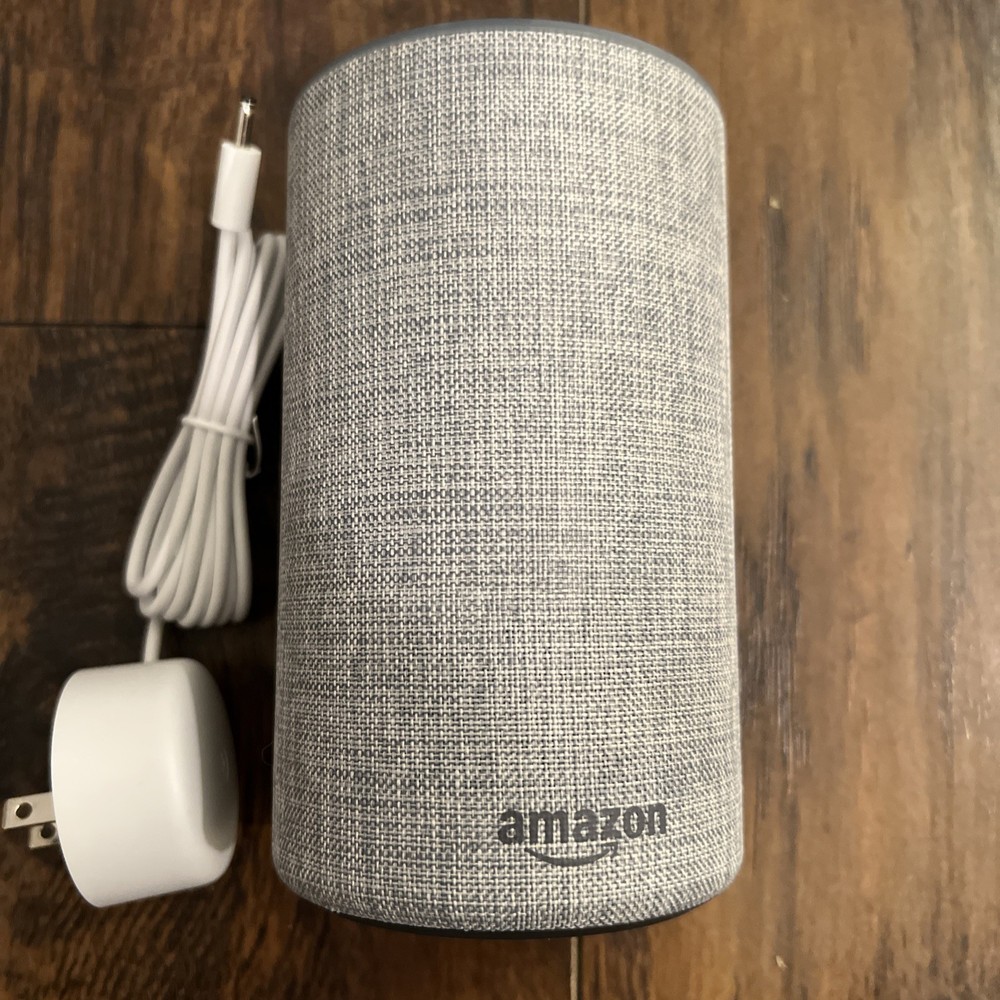 Amazon Echo 2nd Gen Smart Speaker Alexa n Dolby processing Heather Gray