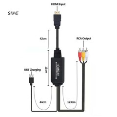 HDMI To RCA AV Converter Adapter 1080P CVBs 3RCA For Video Audio TV PC DVD