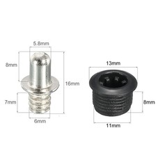 12PCS Speaker Grill Guides Plastic Metal Speaker Parts Kit