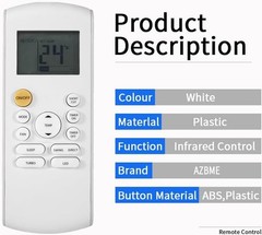 Easy-to-Use Infrared Remote for Midea Air Conditioners – Black, Compact Design