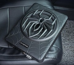 1200W 10″ Slim Under Seat Powered Subwoofer with Built-in Amplifier, RGB LED