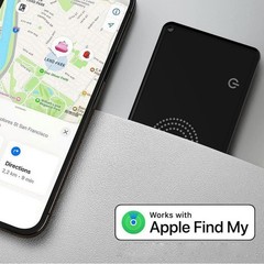 Black Wireless Charging Smart Card Tracker ABS Wallet Tracker Tracking Device
