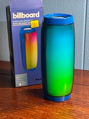 Billboard BB3765 Bluetooth Speaker LED Disco Light Blue Open Box Tested IPX4