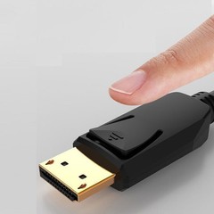DisplayPort To DisplayPort Cable 4K 60Hz UHD Audio Video DP Male W/ Latches Gold