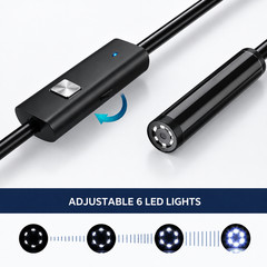 6LED USB Snake Endoscope Borescope HD Inspection Camera Scope For Android Type C