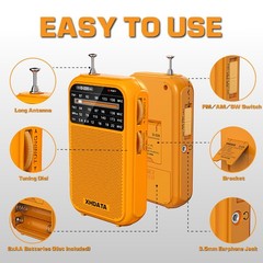 AM/FM/SW Portable Radio D220 Shortwave Receiver Pocket Radio Battery Operated US