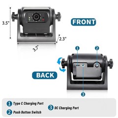 EWAY Wireless WiFi 1 Backup Camera, 1X Camera with 5 Inch Monitor