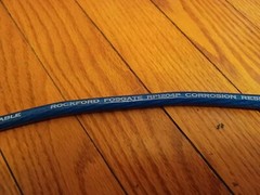 ROCKFORD FOSGATE 4 AWG 8 AWG BLUE SILVER POWER OR GROUND WIRE BLUE 48 + FEET